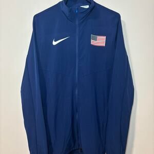 Nike usa blue running jacket